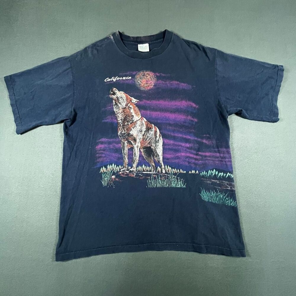 Unbranded Men's Navy and Black T-shirt